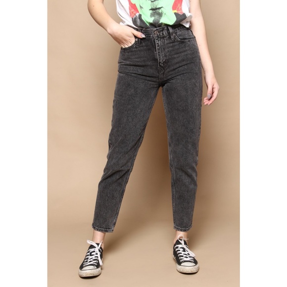 Levi's Mom Jeans - Black Acid Wash - Brenda - Picture 3 of 4
